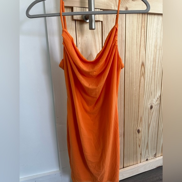 Free w/ purchase 🥂 Forever 21 Orange Mini Mesh Dress - Picture 2 of 3